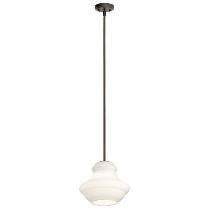Kichler 42044OZWH One Light Pendant, Olde Bronze