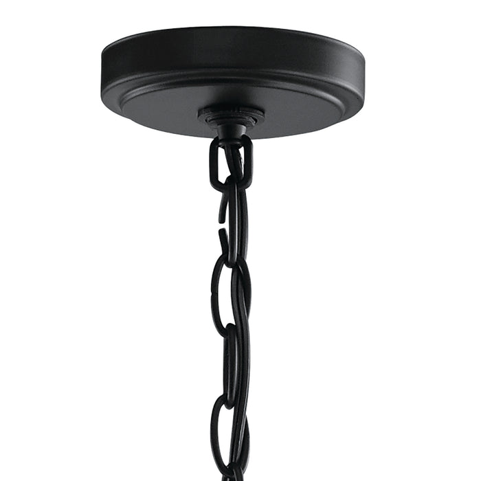 Kichler 42138BK Four Light Foyer Pendant, Black