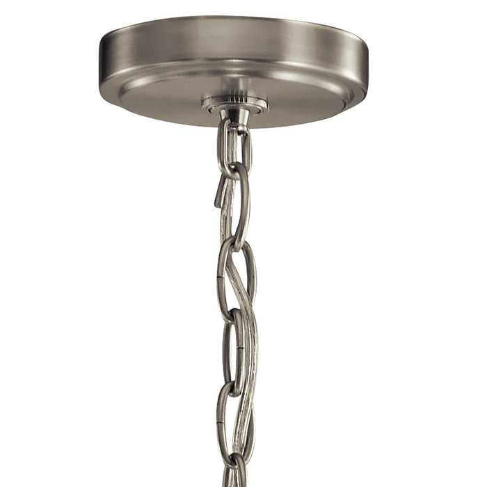 Kichler 42138NI Four Light Foyer Pendant, Brushed Nickel