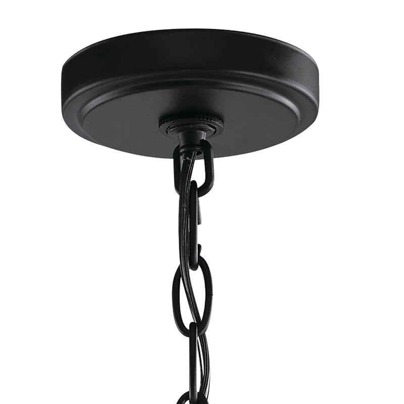 Kichler 42140BK Three Light Pendant, Black