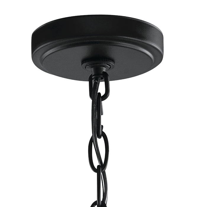 Kichler 42140BK Three Light Pendant, Black