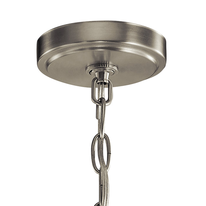 Kichler 42140NI Three Light Pendant, Brushed Nickel