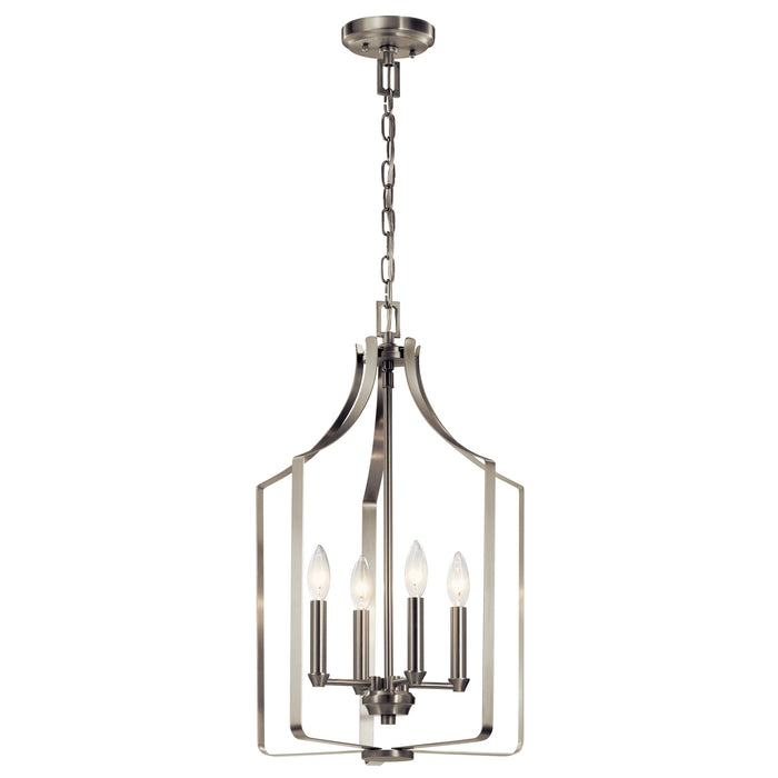 Kichler 42496NI Four Light Mini Chandelier, Brushed Nickel
