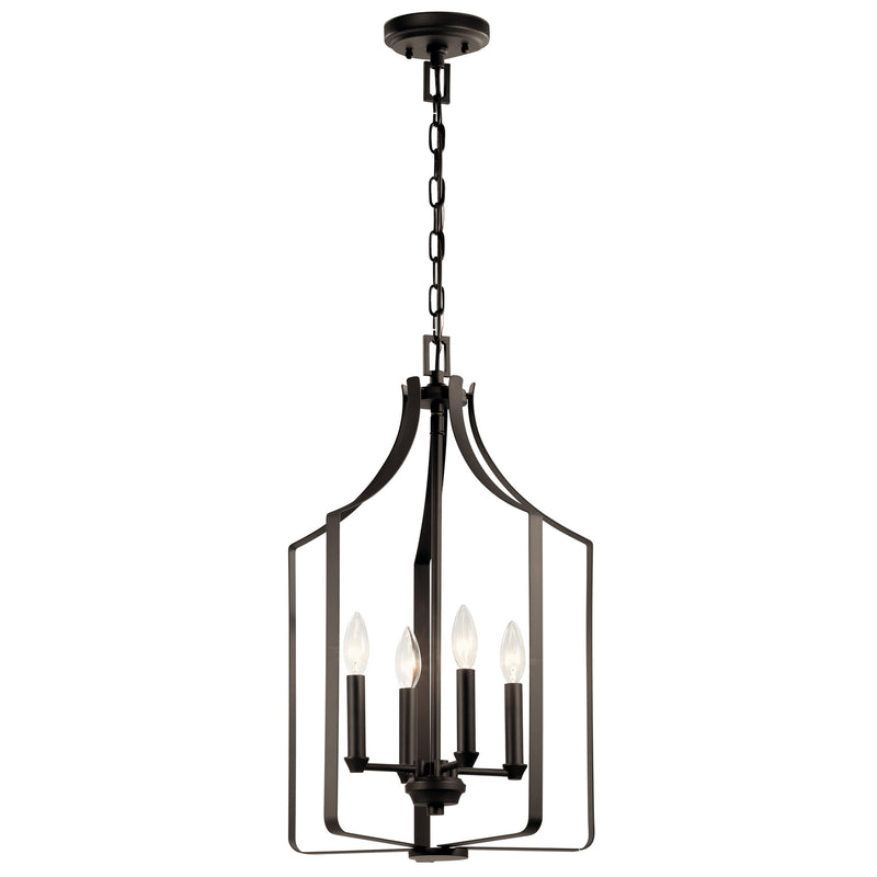 Kichler 42496OZ Four Light Mini Chandelier, Olde Bronze