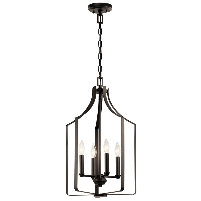 Kichler 42496OZ Four Light Mini Chandelier, Olde Bronze