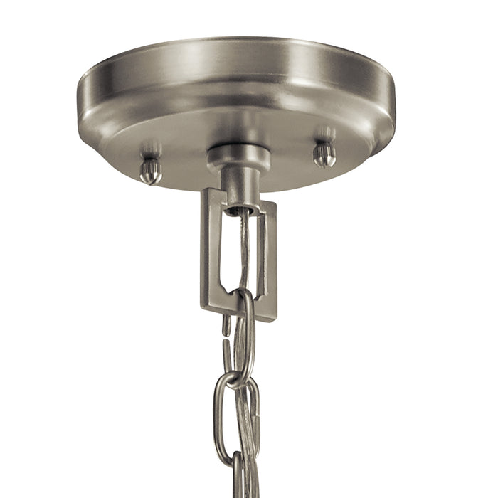 Kichler 42499NI Three Light Pendant, Brushed Nickel