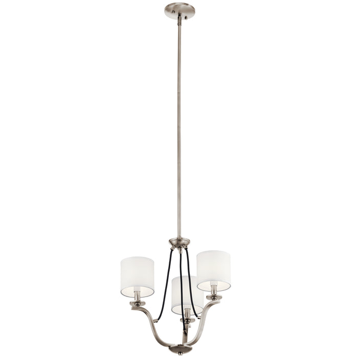 Kichler 43531CLP Three Light Mini Chandelier, Classic Pewter