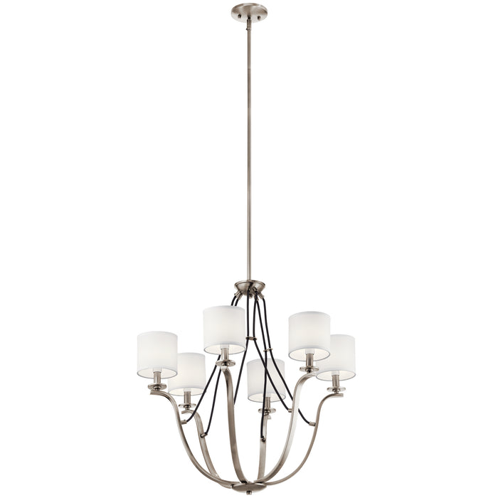Kichler 43532CLP Six Light Chandelier, Classic Pewter