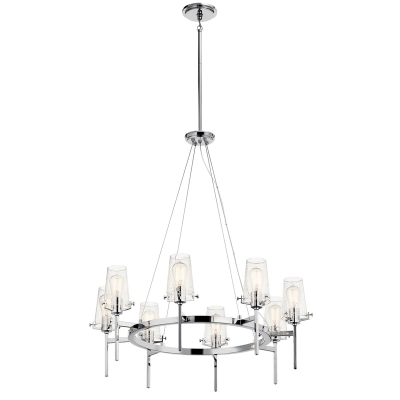 Kichler 43695CH Eight Light Chandelier, Chrome