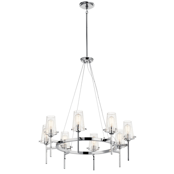 Kichler 43695CH Eight Light Chandelier, Chrome