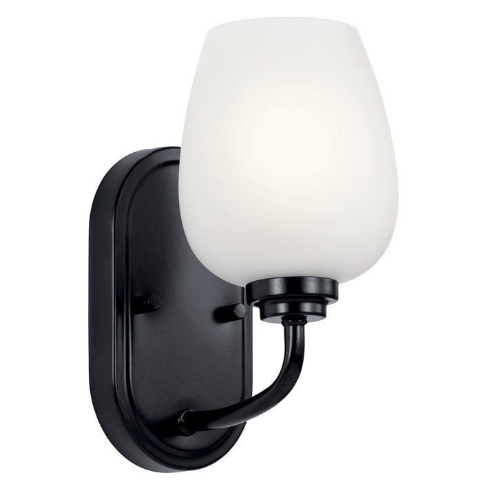 Kichler 44381BK One Light Wall Sconce, Black