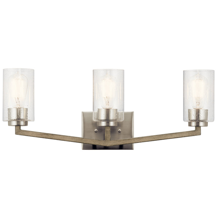 Kichler 45034DAG Three Light Bath, Distressed Antique Gray