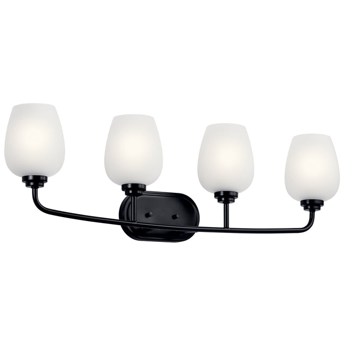 Kichler 45130BK Four Light Bath, Black