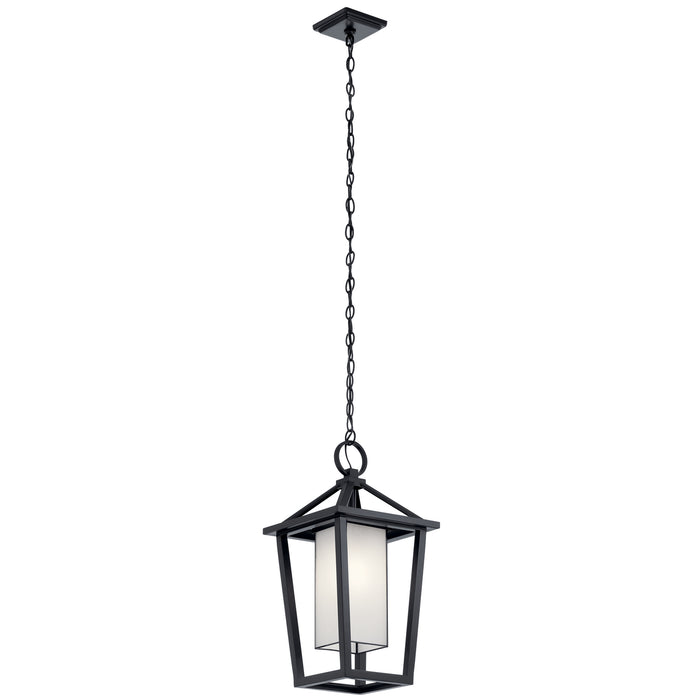 Kichler 49879BK One Light Outdoor Pendant, Black