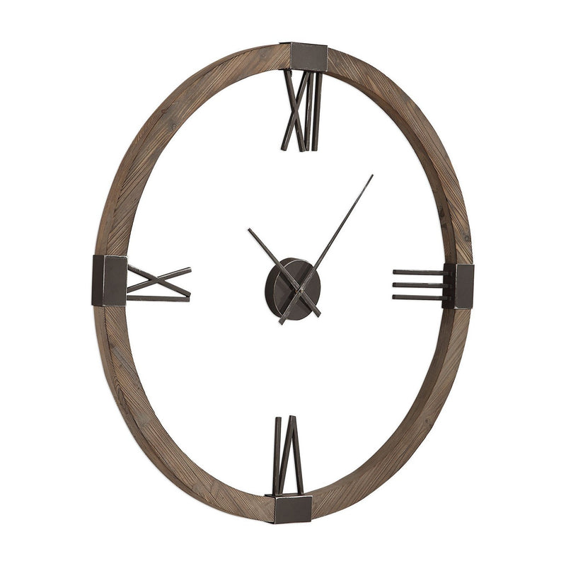 Uttermost 06454 Wall Clock, Aged Iron