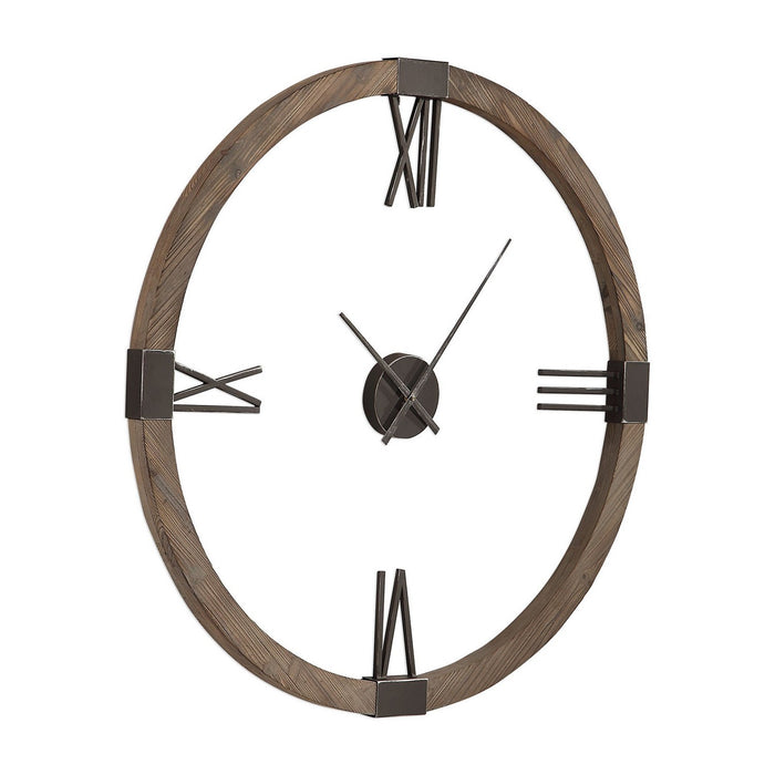 Uttermost 06454 Wall Clock, Aged Iron