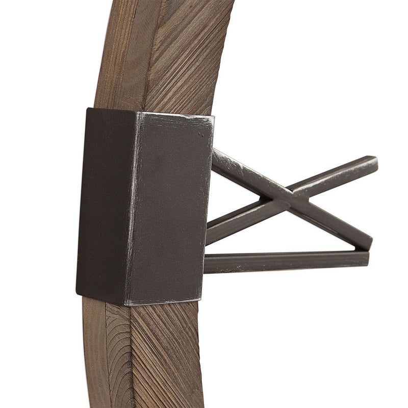 Uttermost 06454 Wall Clock, Aged Iron