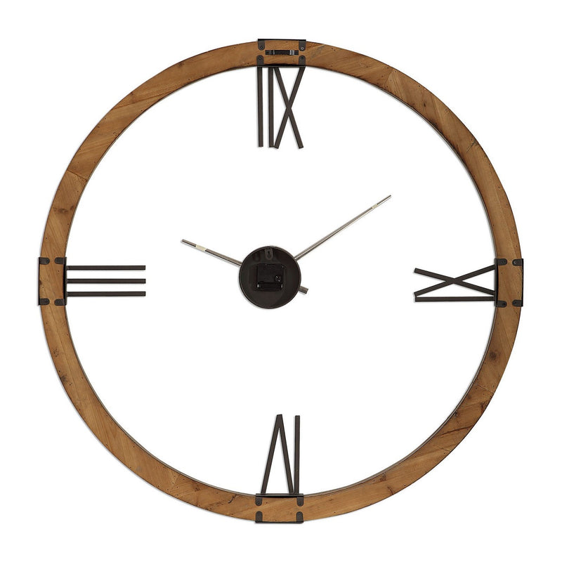 Uttermost 06454 Wall Clock, Aged Iron