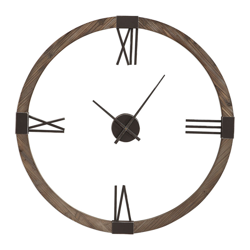 Uttermost 06454 Wall Clock, Aged Iron