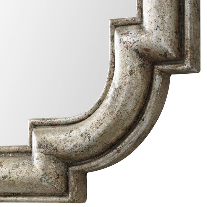 Uttermost 09385 Mirror, Distressed Silver Leaf