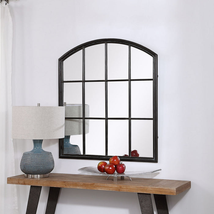 Uttermost 09484 Mirror, Rustic Aged Black
