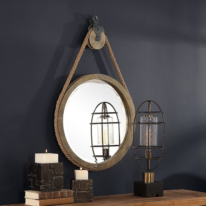 Uttermost 09490 Mirror, Aged Black