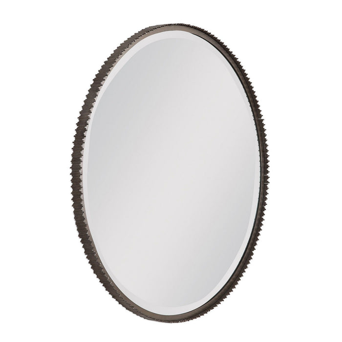 Uttermost 09496 Mirror, Burnished Steel Silver