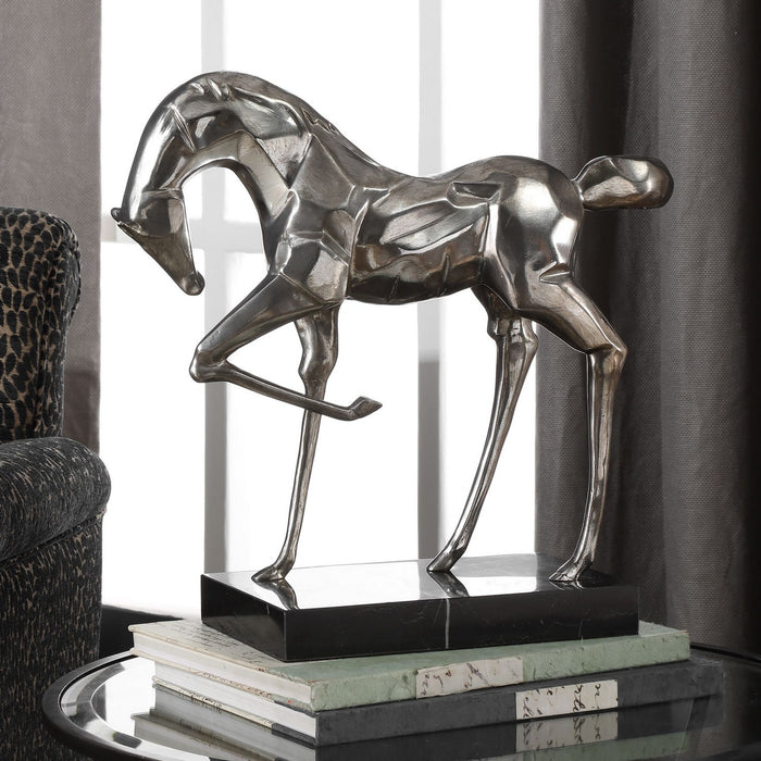 Uttermost 18921 Sculpture, Antiqued, Brushed Nickel