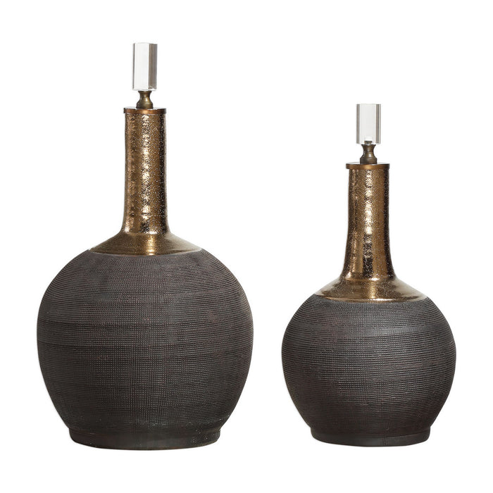 Uttermost 18923 Bottles, S/2, Matte Black
