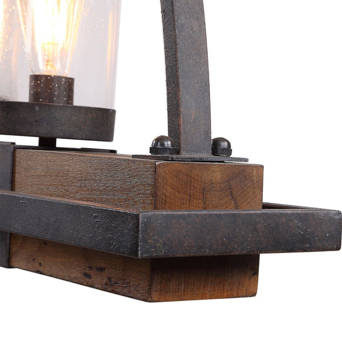 Uttermost 21328 Five Light Linear Chandelier, Deep Weathered Bronze