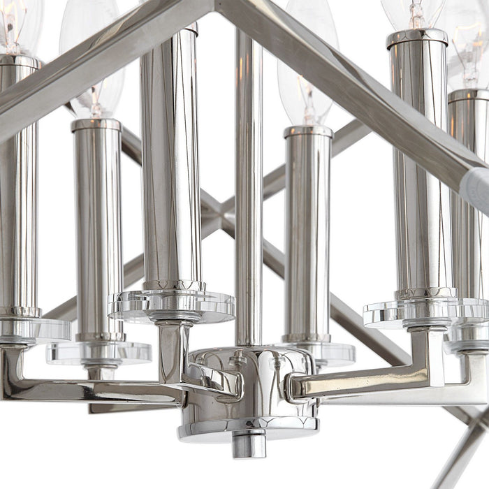 Uttermost 22122 Six Light Pendant, Polished Nickel