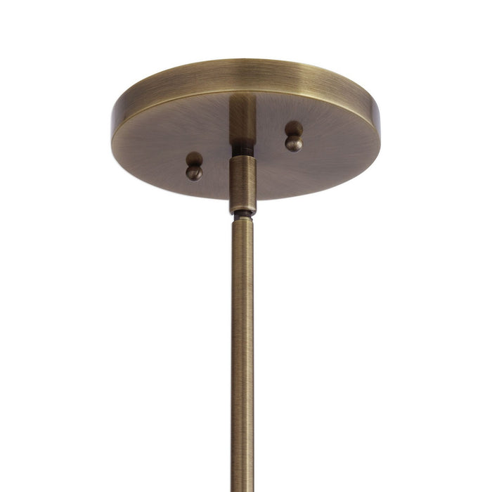 Uttermost 22127 One Light Pendant, Aged Brass