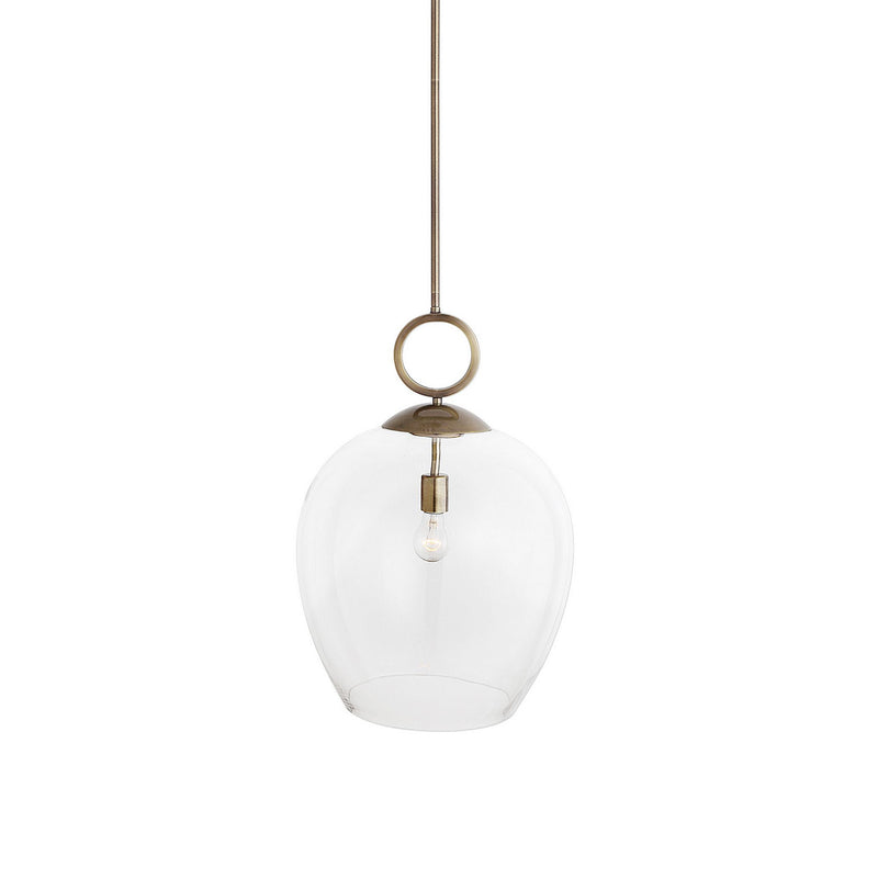 Uttermost 22127 One Light Pendant, Aged Brass