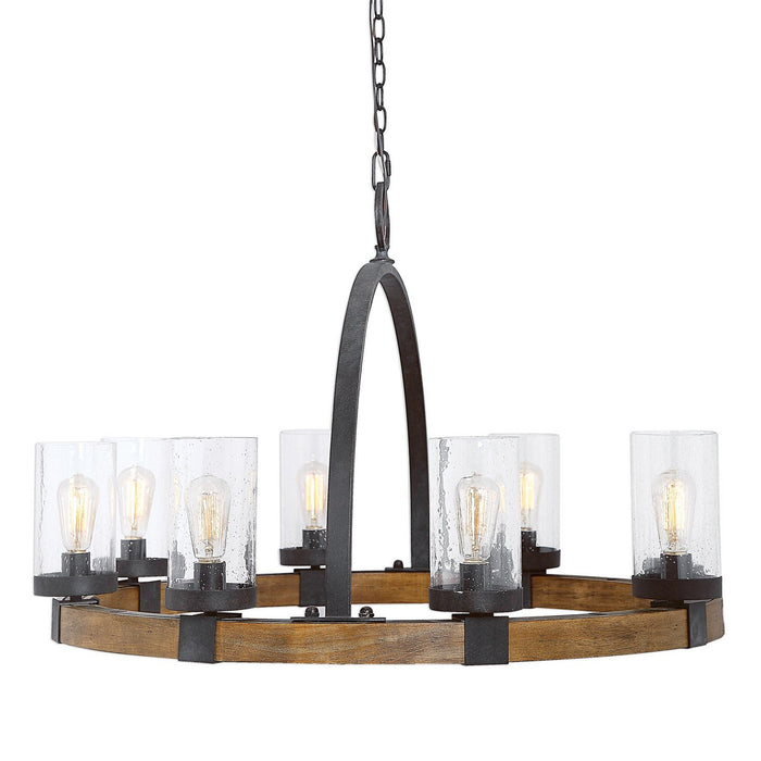Uttermost 22133 Eight Light Pendant, Deep Weathered Bronze