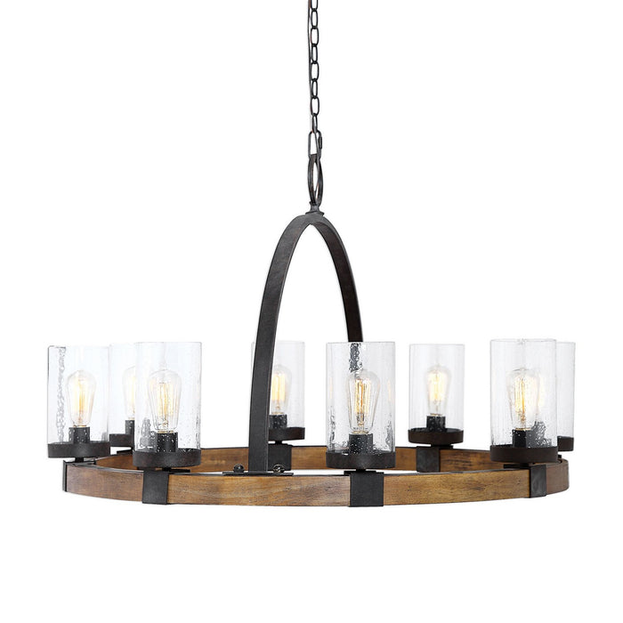 Uttermost 22133 Eight Light Pendant, Deep Weathered Bronze