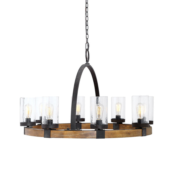 Uttermost 22133 Eight Light Pendant, Deep Weathered Bronze