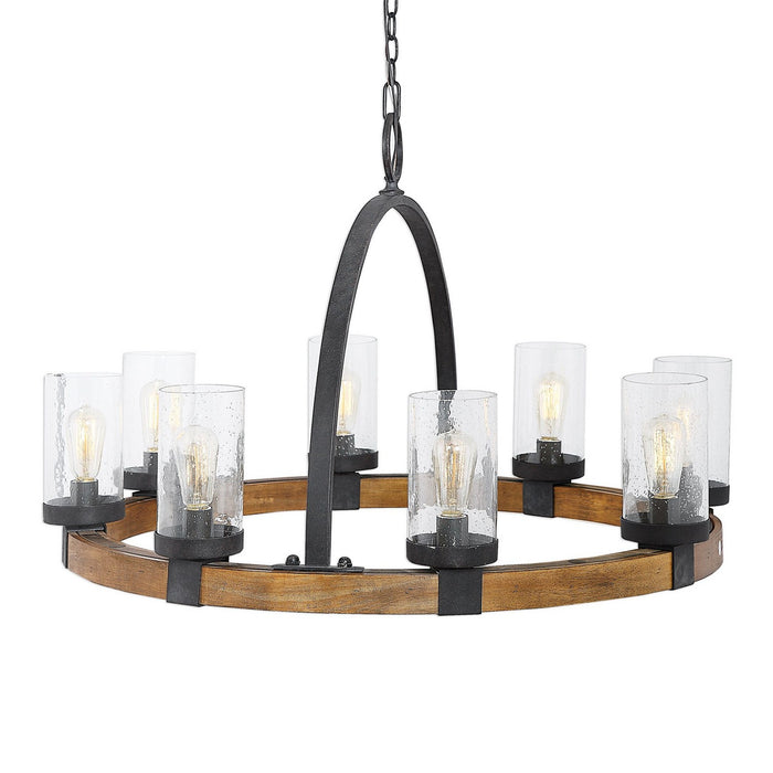 Uttermost 22133 Eight Light Pendant, Deep Weathered Bronze