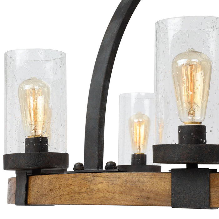 Uttermost 22133 Eight Light Pendant, Deep Weathered Bronze