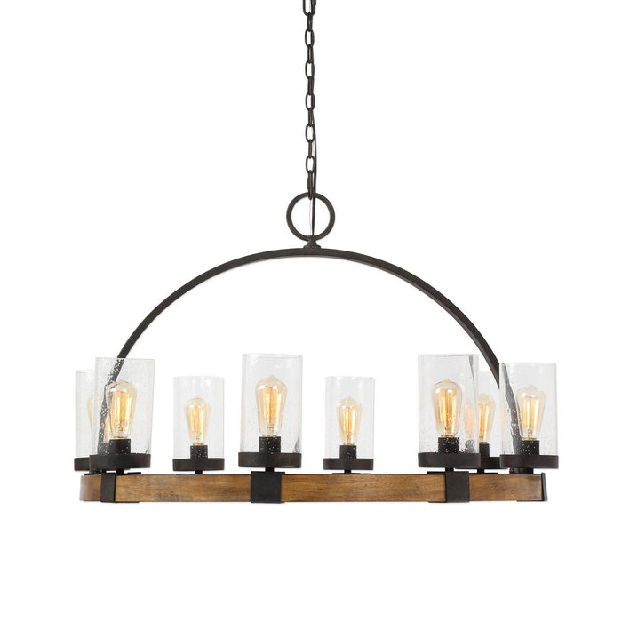 Uttermost 22133 Eight Light Pendant, Deep Weathered Bronze