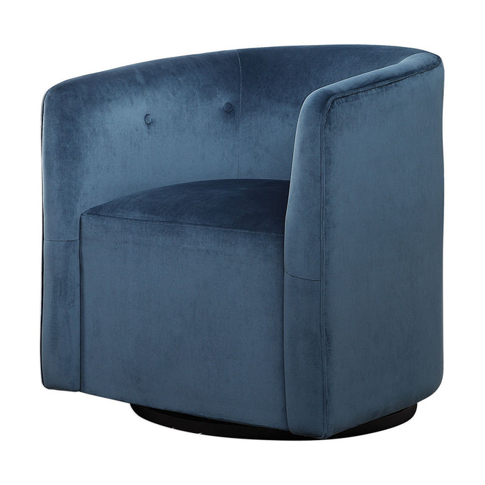 Uttermost 23491 Chair, Satin Black Wood