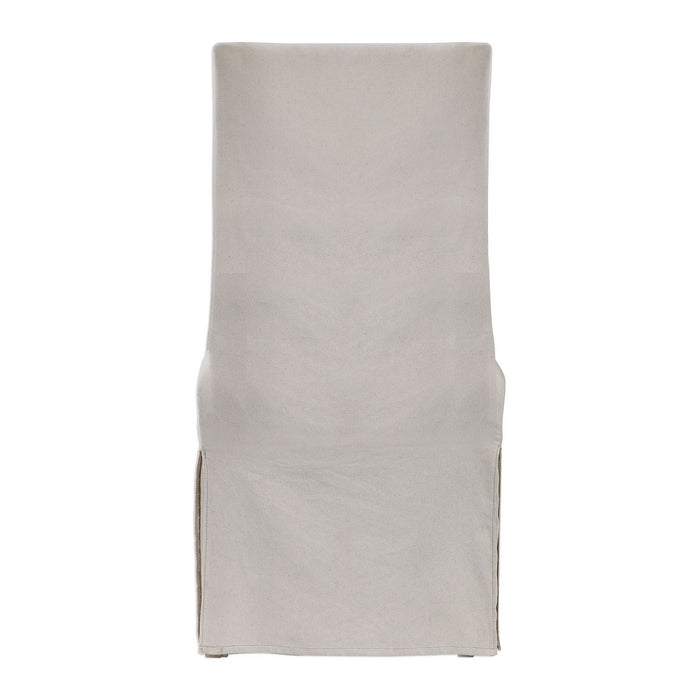 Uttermost 23493 Arm Chair, Off White Linen