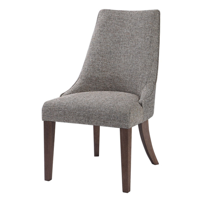 Uttermost 23494 Arm Chair, Dark Walnut