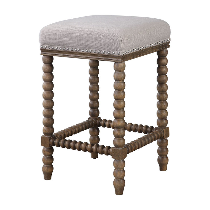 Uttermost 23495 Counter Stool, Light Walnut