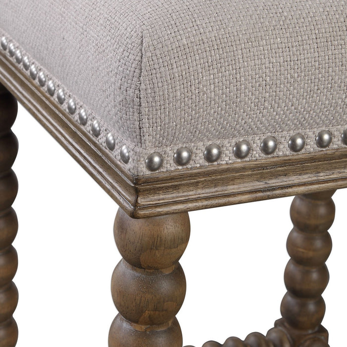 Uttermost 23495 Counter Stool, Light Walnut