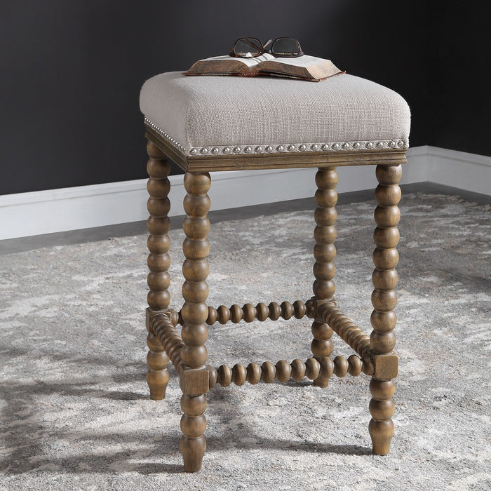 Uttermost 23495 Counter Stool, Light Walnut