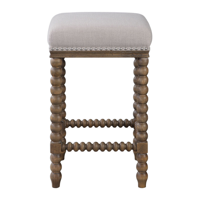 Uttermost 23495 Counter Stool, Light Walnut
