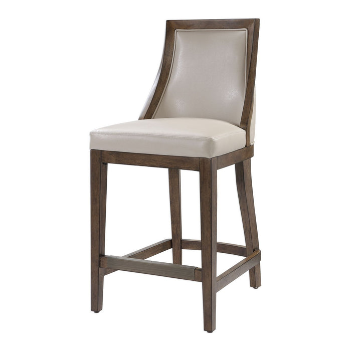 Uttermost 23501 Counter Stool, Smooth Walnut