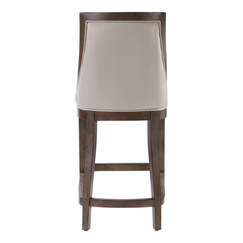 Uttermost 23501 Counter Stool, Smooth Walnut
