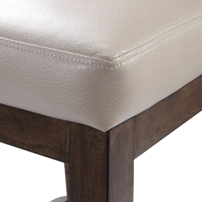 Uttermost 23501 Counter Stool, Smooth Walnut