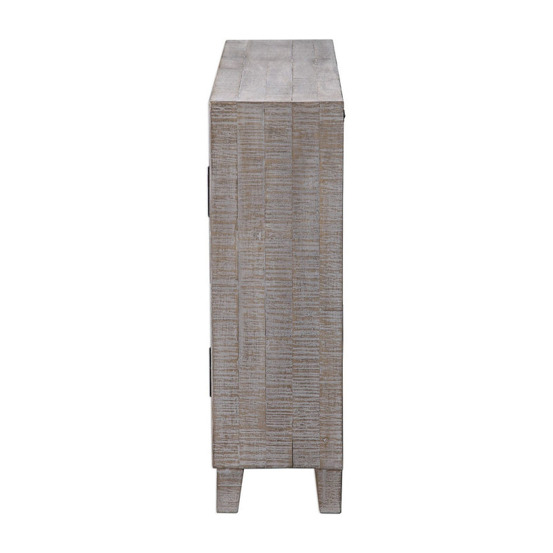 Uttermost 24873 Accent Cabinet, White Washed Glaze